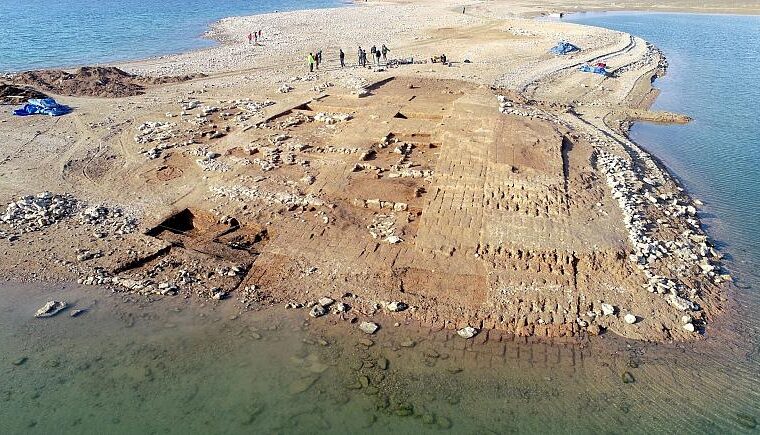 پدیدار شدن یک شهر ۳۴۰۰ ساله در بستر رودخانه دجله در کردستان عراق