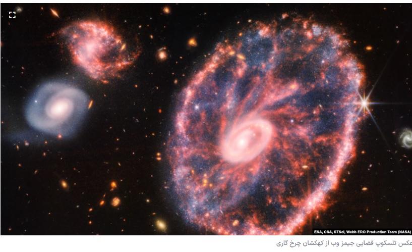 تصاویر کهکشان چرخ گاری جیمز وب دانشمندان را شگفت زده کرد