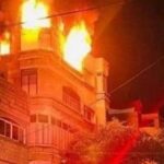 جان باختن ۲۱ فلسطینی بر اثر آتش‌سوزی در غزه
