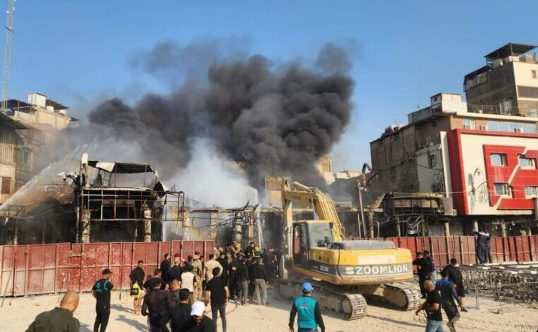 توضیحات استاندار کربلا درباره علت آتش‌سوزی در نزدیکی حرم امام حسین علیه السلام