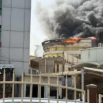 حریق گسترده در مرکز تجاری باب الخان کربلا