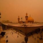 گرد و غبار گسترده یک‌سوم عراق را فرا گرفت؛ کاهش شدید دید افقی در شهرهای زیارتی نجف و کربلا