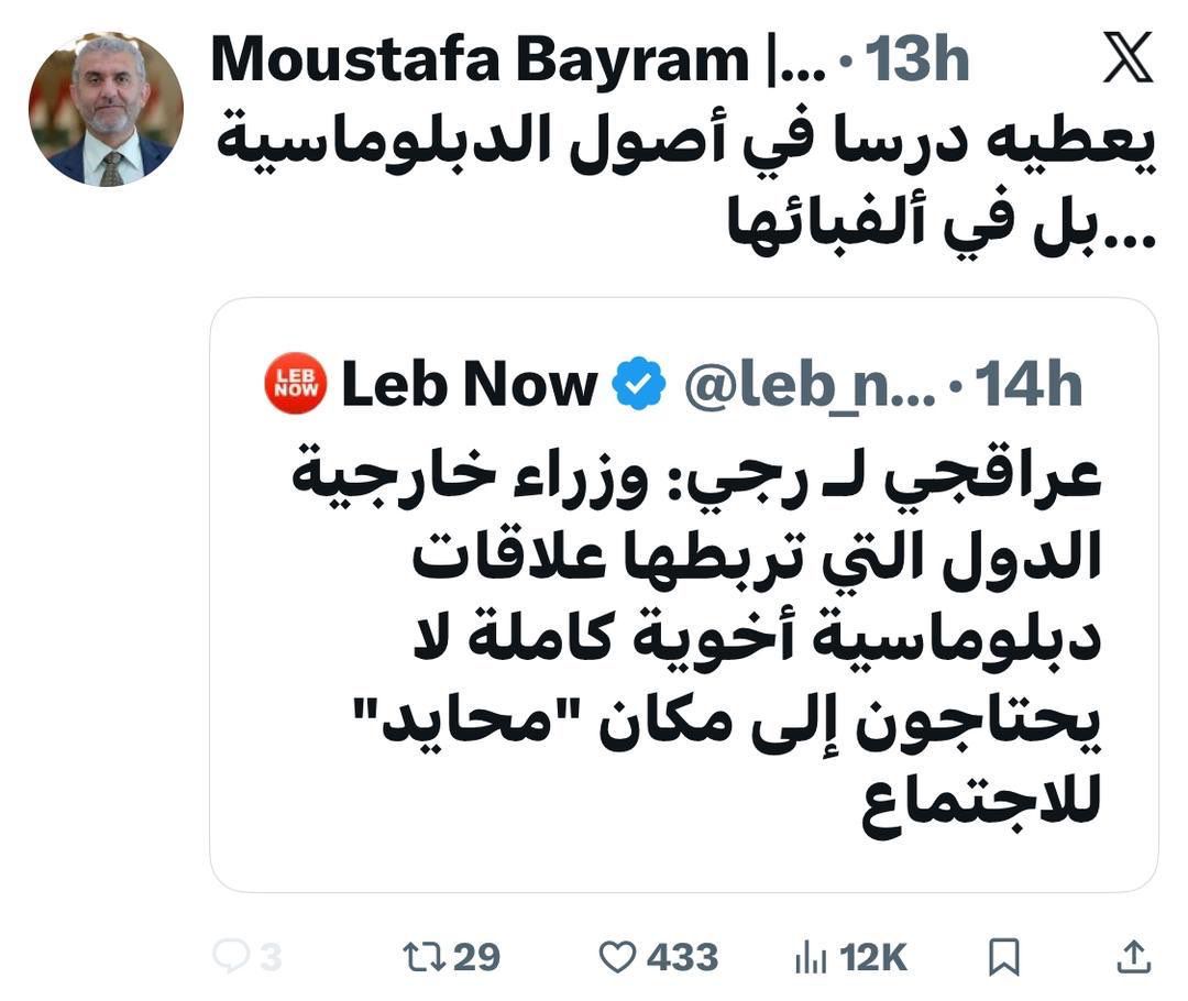 عراقچی، الفبای دیپلماسی را به همتای لبنانی خود گوشزد کرد؛ تذکر وزیر سابق لبنان به رجی