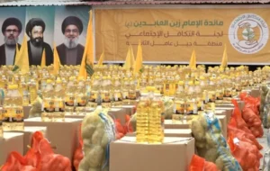 برپایی سفره امام زین العابدین حزب‌الله در نبطیه؛ نماد همبستگی