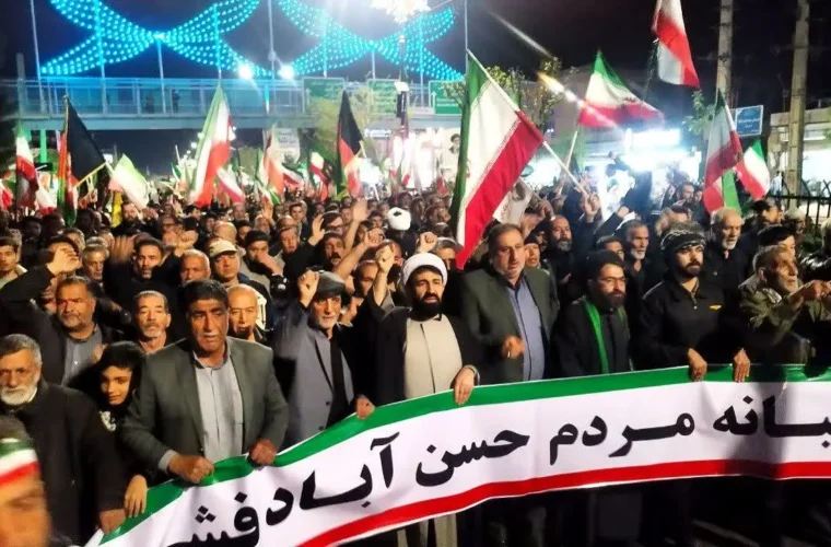 خیزش شبانه در حسن‌آباد فشافویه  در پی حمله آمریکایی ـ صهیونیستی