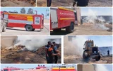 آتش‌ سوزی در دامداری حسن‌ آباد؛ سرعت عمل آتش‌ نشانان مانع فاجعه شد