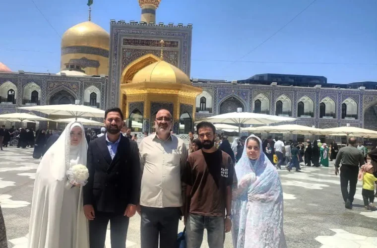 وعده زیارت رضوی برای فرزند شهید در مراسم ازدواج آسان